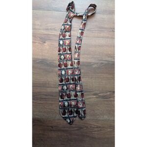 Bachrach‎ Necktie Silk Abstract Geometric Made in Italy